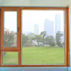 IV78 铝包木门窗隔音中空玻璃封阳台卧室落地平开窗定制